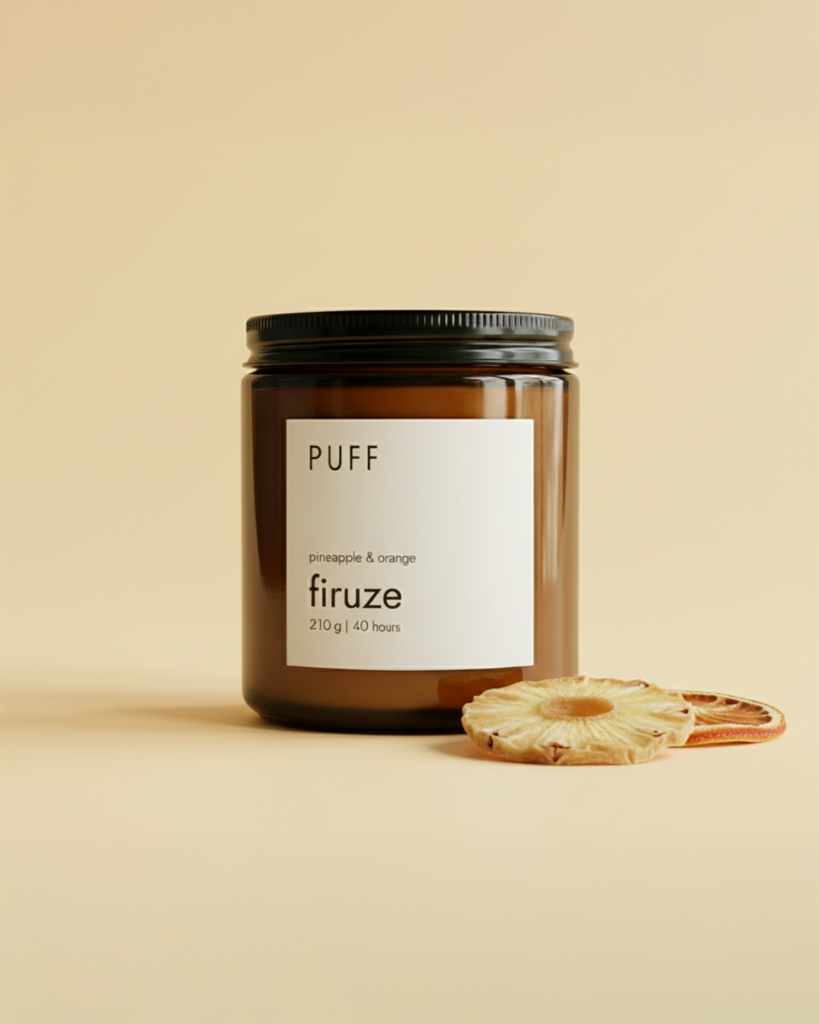 Firuze – Ananas ve Portakal Kokulu Doğal Soya Mumu