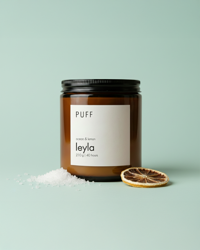Leyla – Okyanus ve Limon Kokulu Doğal Soya Mumu