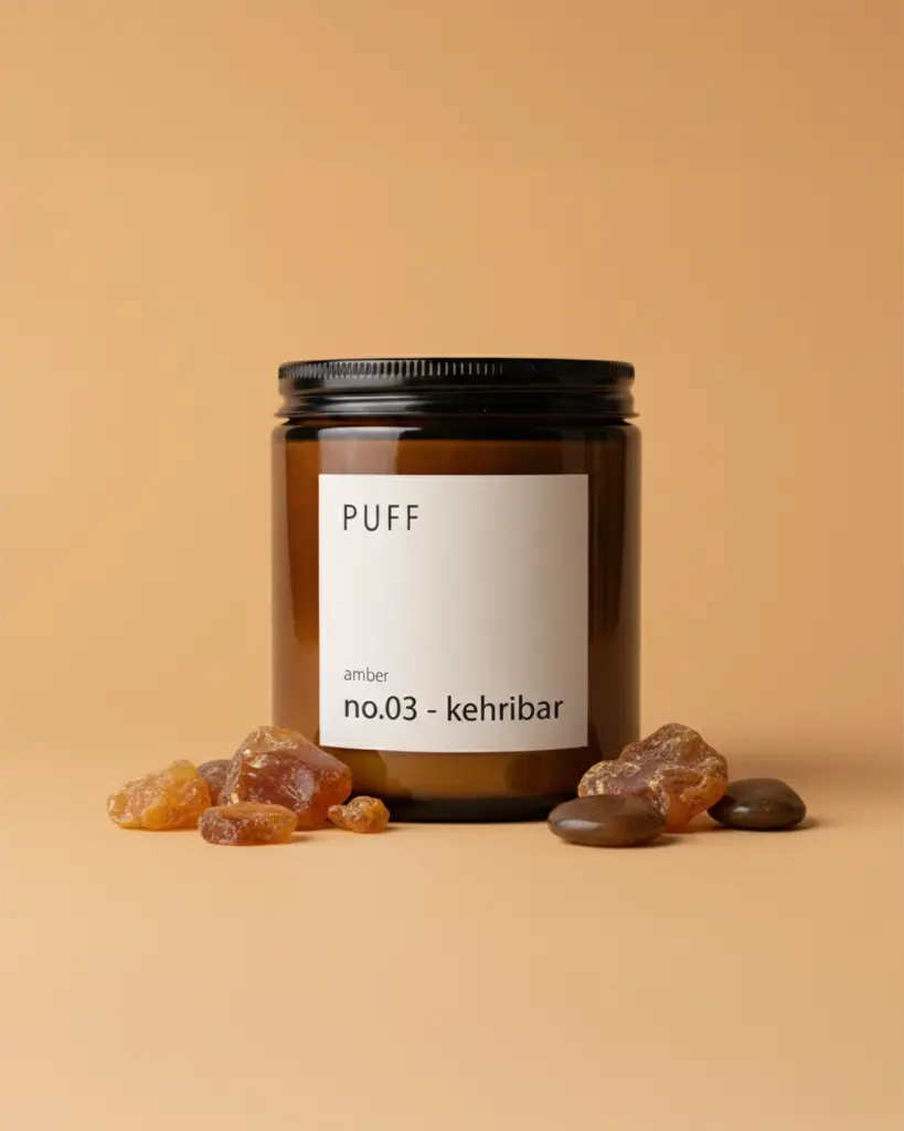 No.03 – Kehribar | Amber Kokulu Doğal Soya Mumu