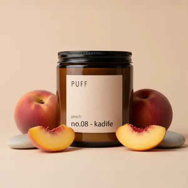 No.08 – Kadife | Şeftali Kokulu Doğal Soya Mumu